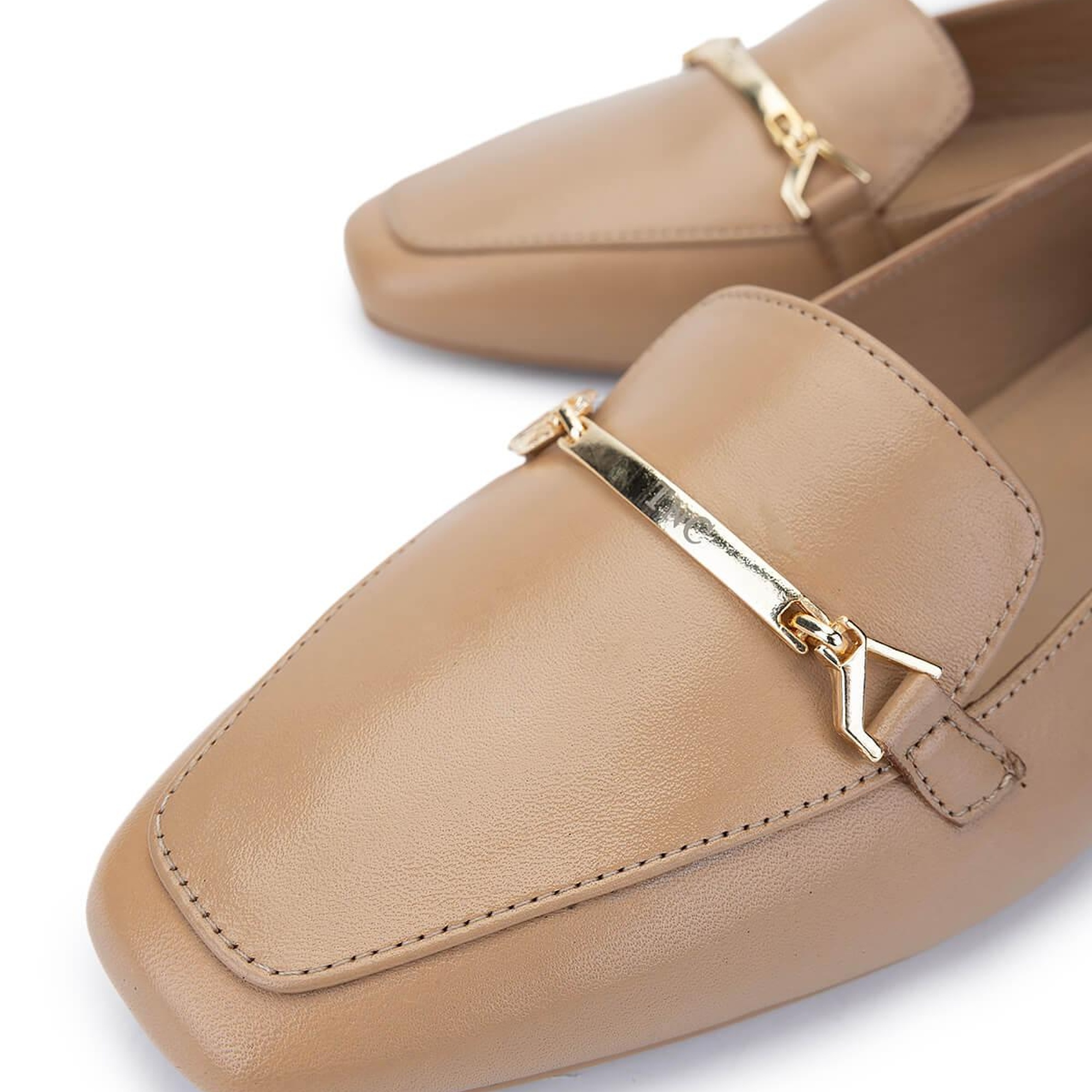 Tamer Tanca Kadın Hakiki Deri Bej Loafer Ayakkabı