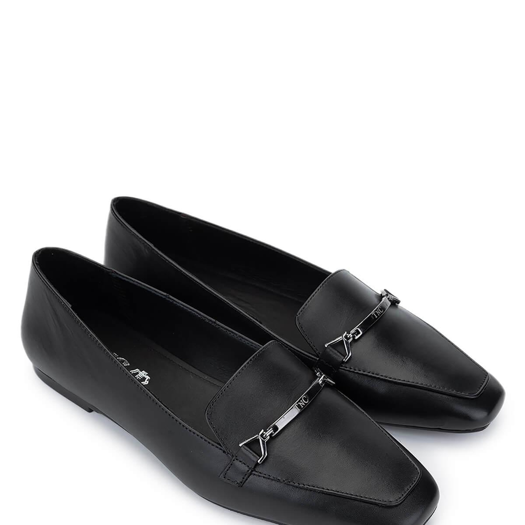 Tamer Tanca Kadın Hakiki Deri Siyah Deri Loafer Ayakkabı