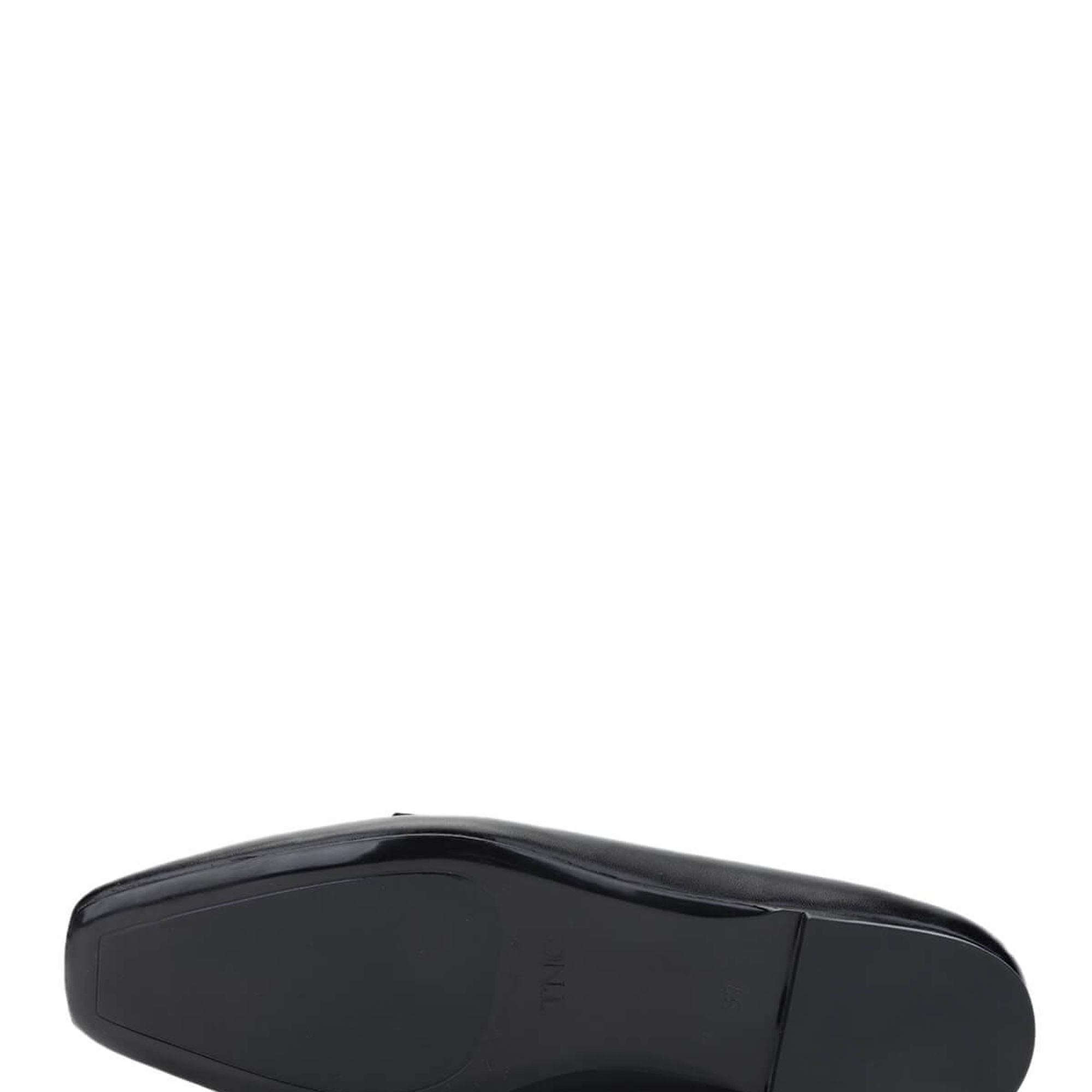 Tamer Tanca Kadın Hakiki Deri Siyah Deri Loafer Ayakkabı