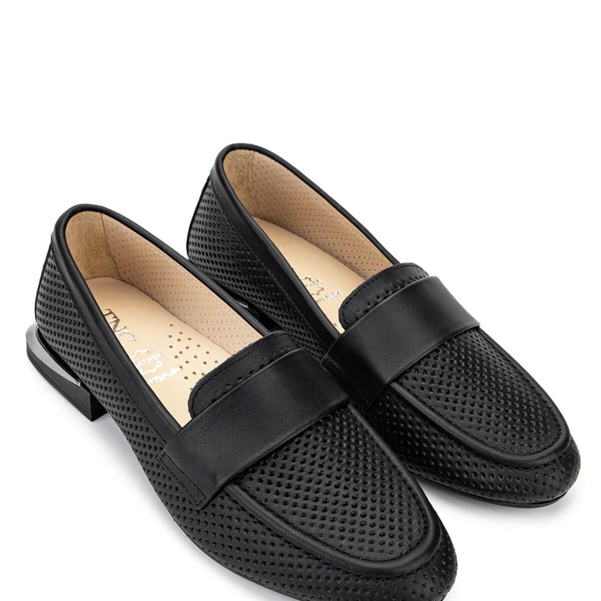 Tamer Tanca Kadın Hakiki Deri Siyah Loafer Ayakkabı