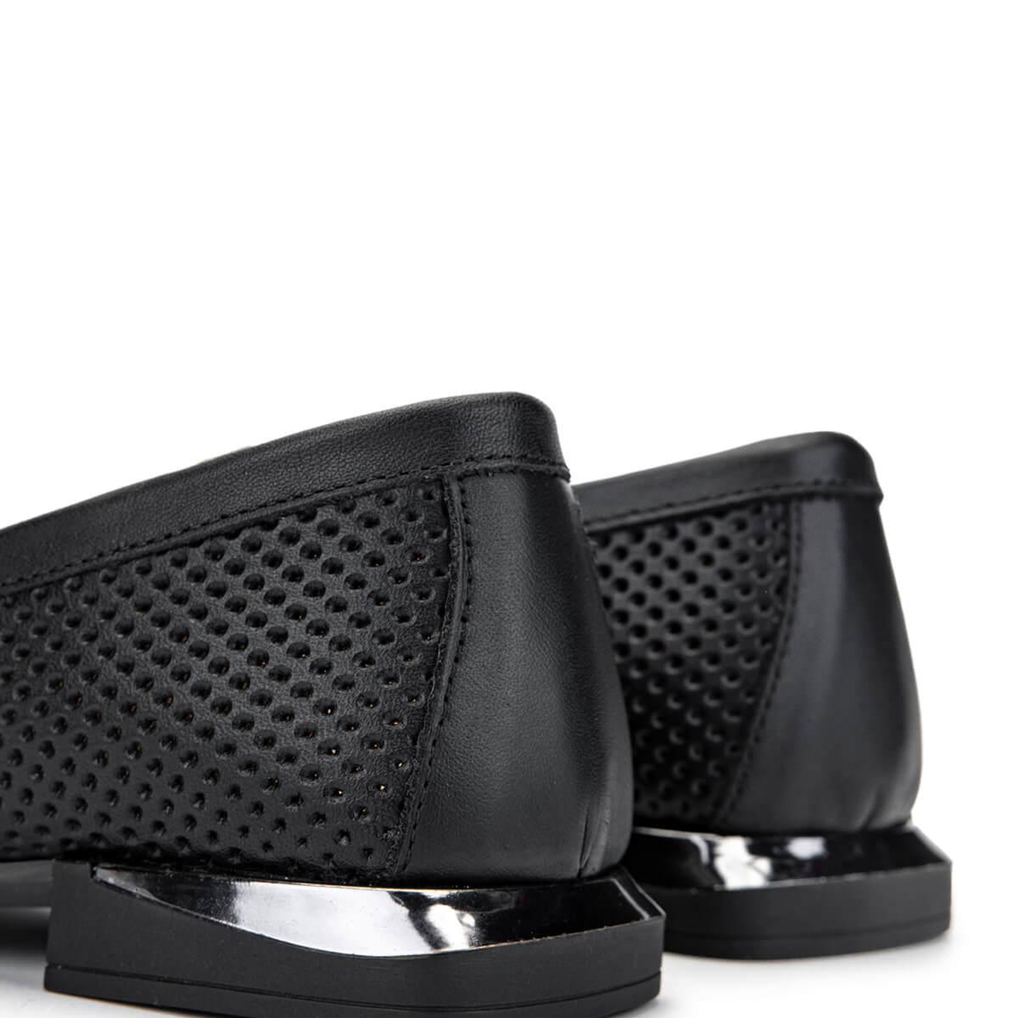 Tamer Tanca Kadın Hakiki Deri Siyah Loafer Ayakkabı