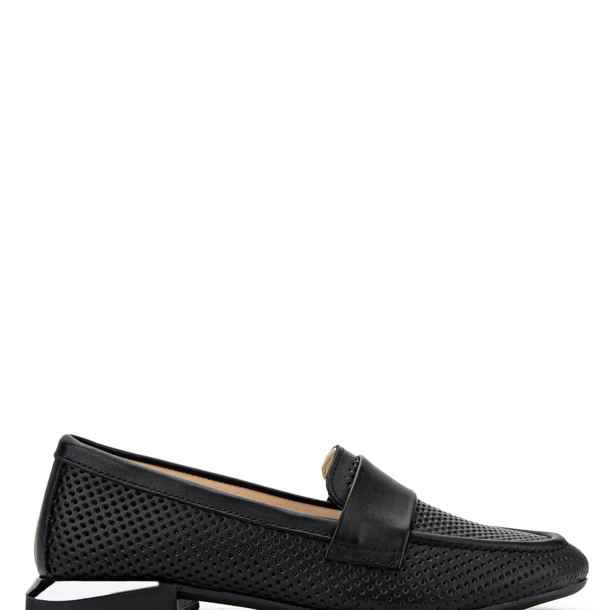 Tamer Tanca Kadın Hakiki Deri Siyah Loafer Ayakkabı