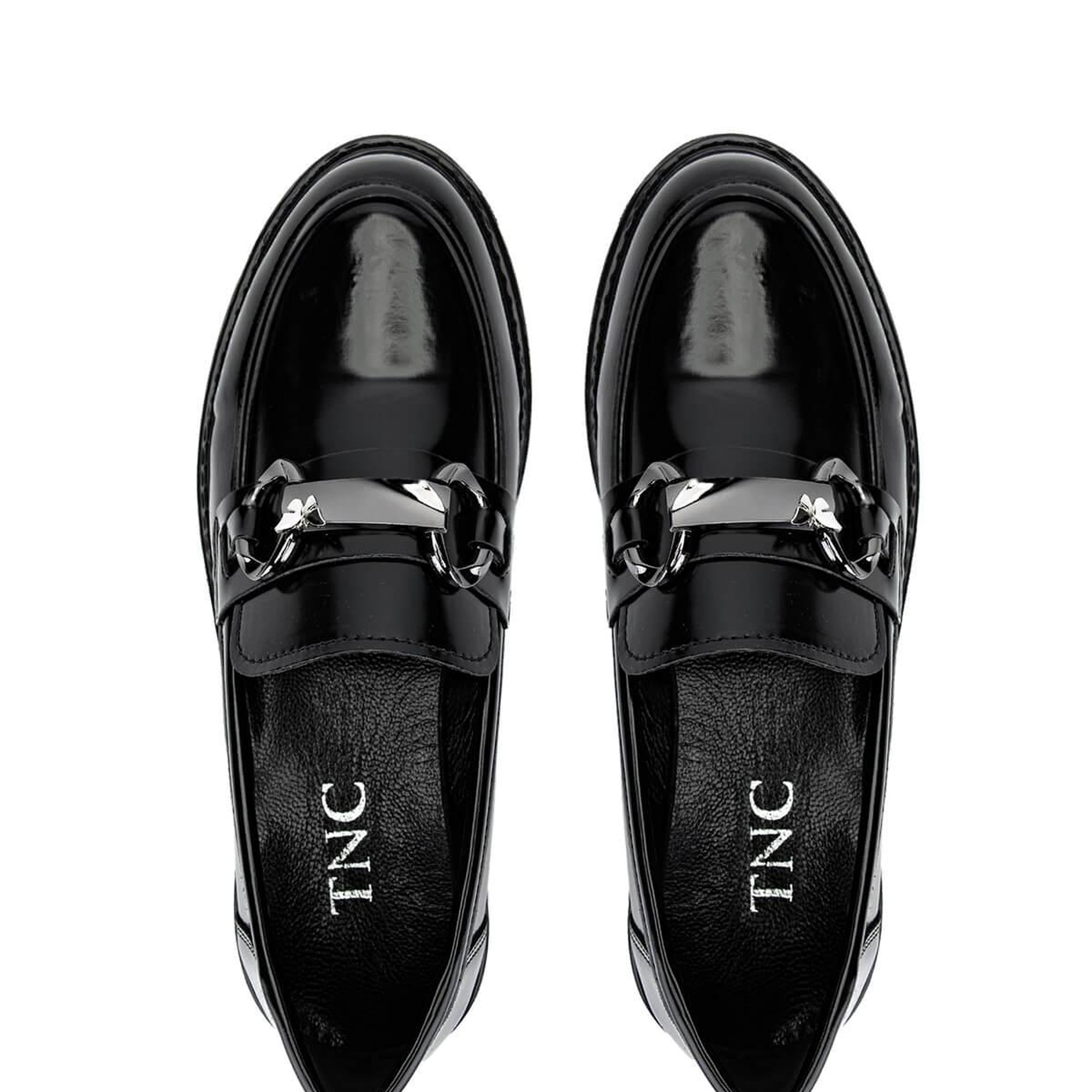 Tamer Tanca Kadın Vegan Siyah Açma Loafer Ayakkabı