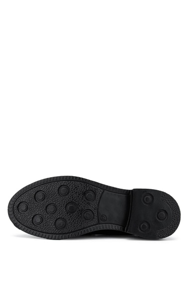  Tamer Tanca Kadın Vegan Siyah Açma Loafer Ayakkabı