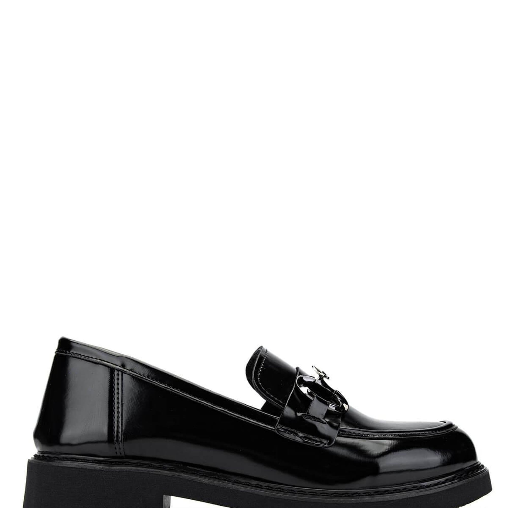 Tamer Tanca Kadın Vegan Siyah Açma Loafer Ayakkabı