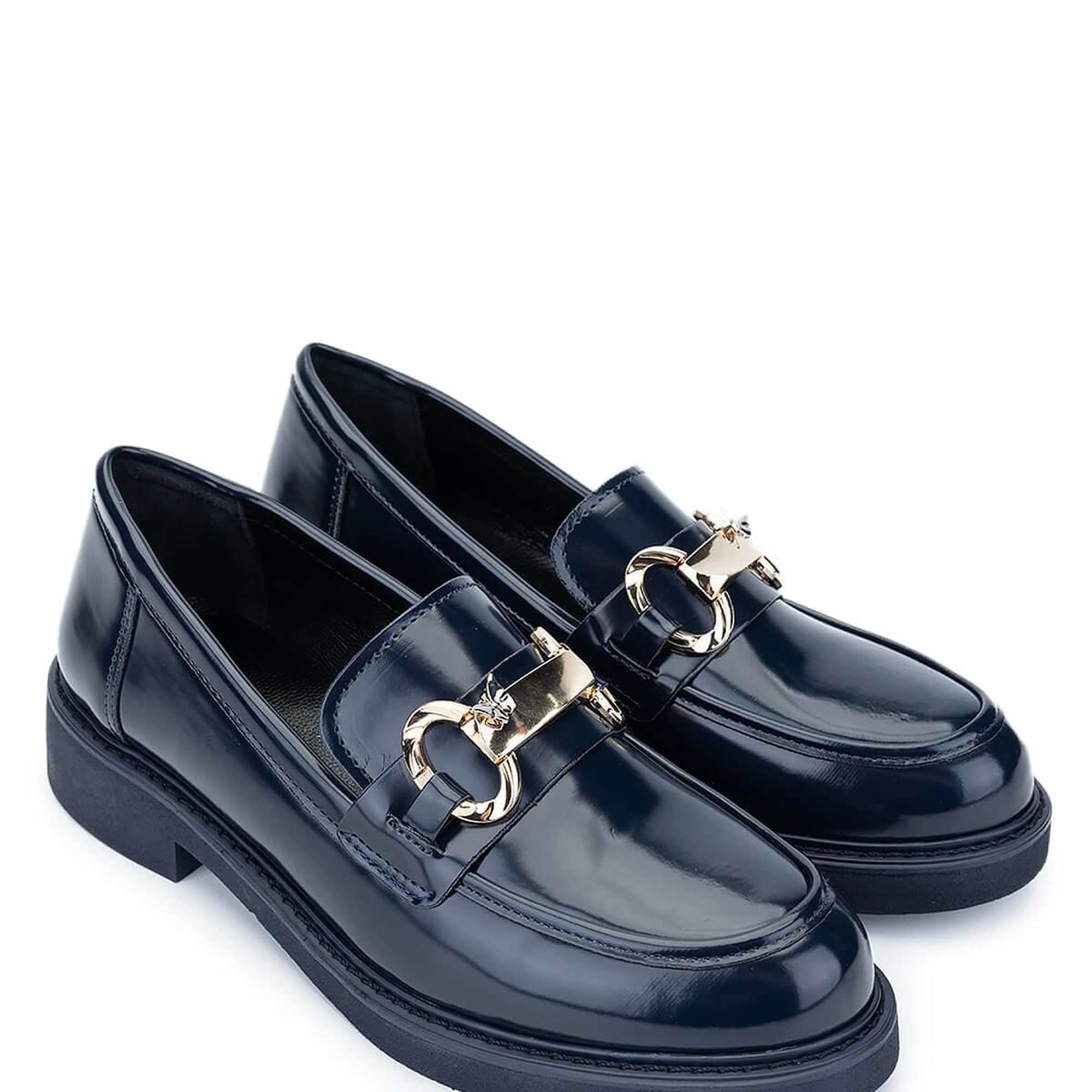 Tamer Tanca Kadın Vegan Lacivert Loafer Ayakkabı