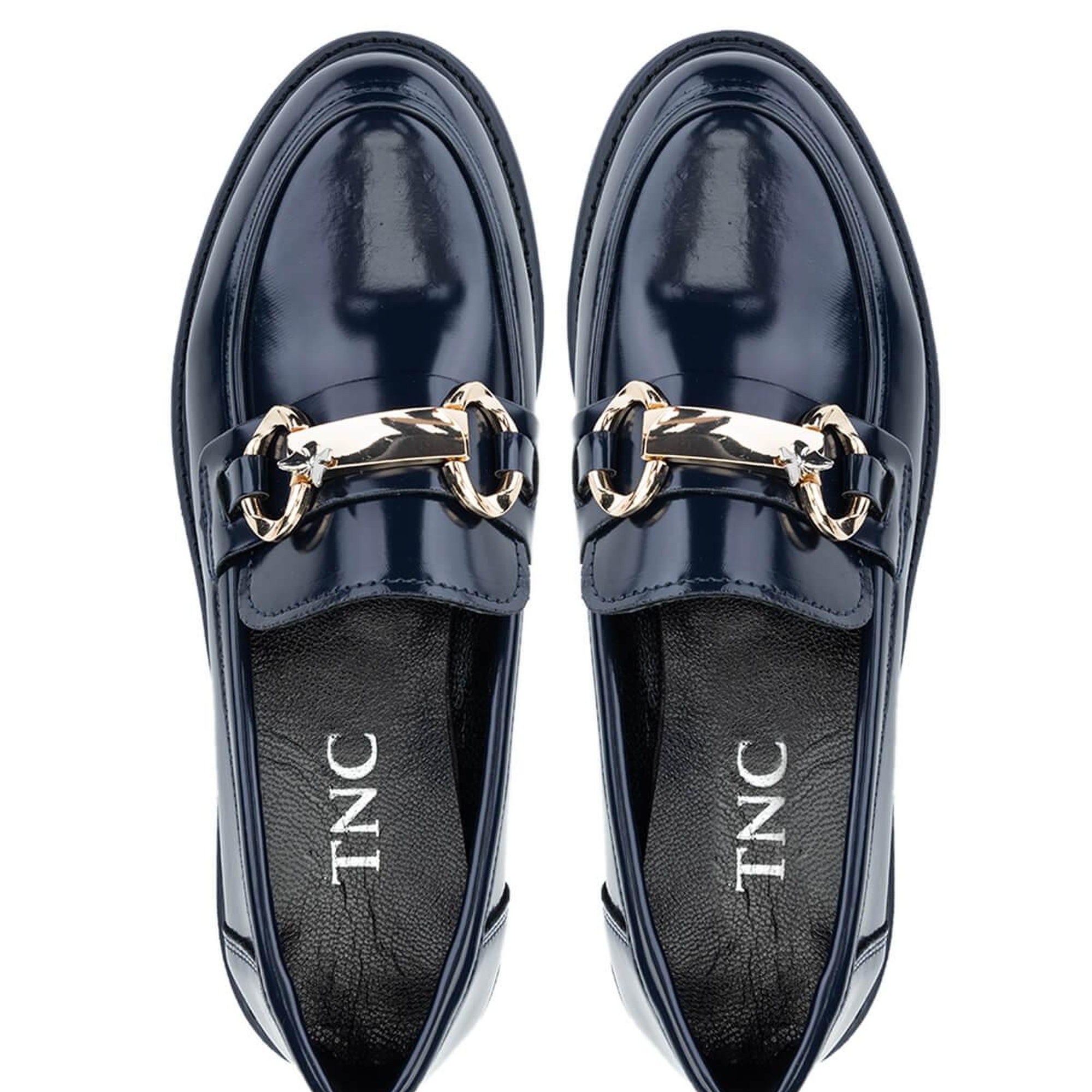 Tamer Tanca Kadın Vegan Lacivert Loafer Ayakkabı