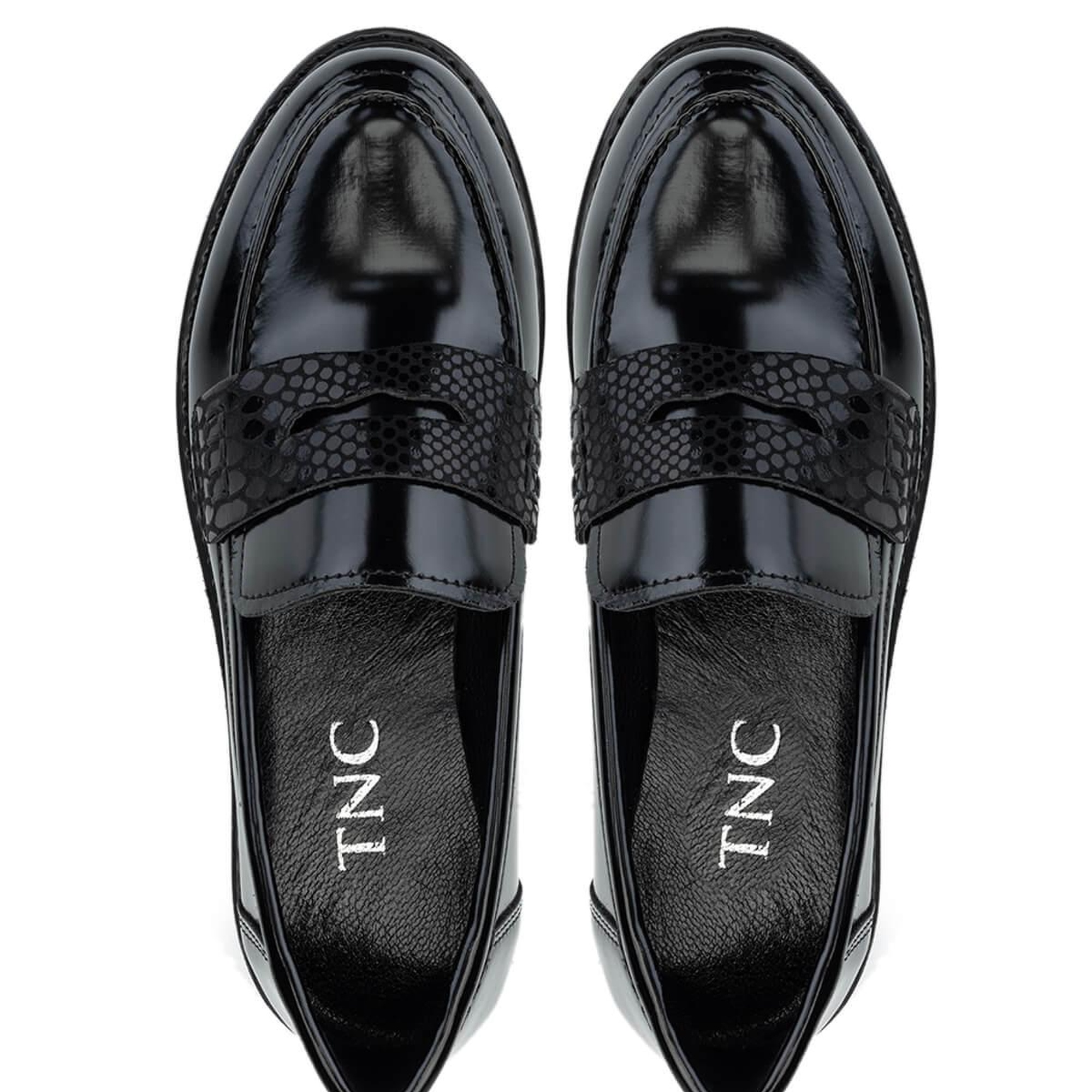 Tamer Tanca Kadın Vegan Siyah Açma Loafer Ayakkabı