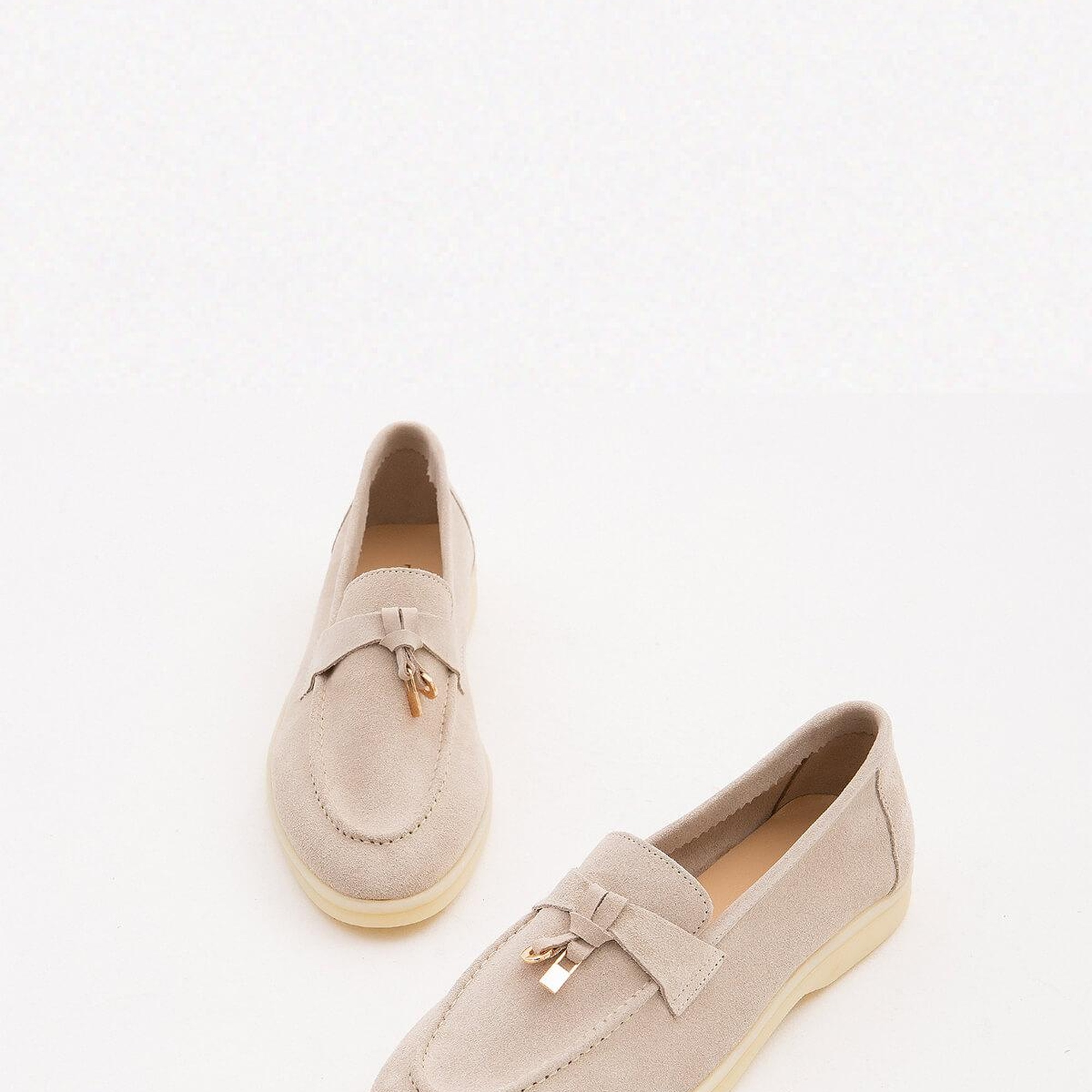 Tamer Tanca Kadın Hakiki Deri Bej Loafer Ayakkabı