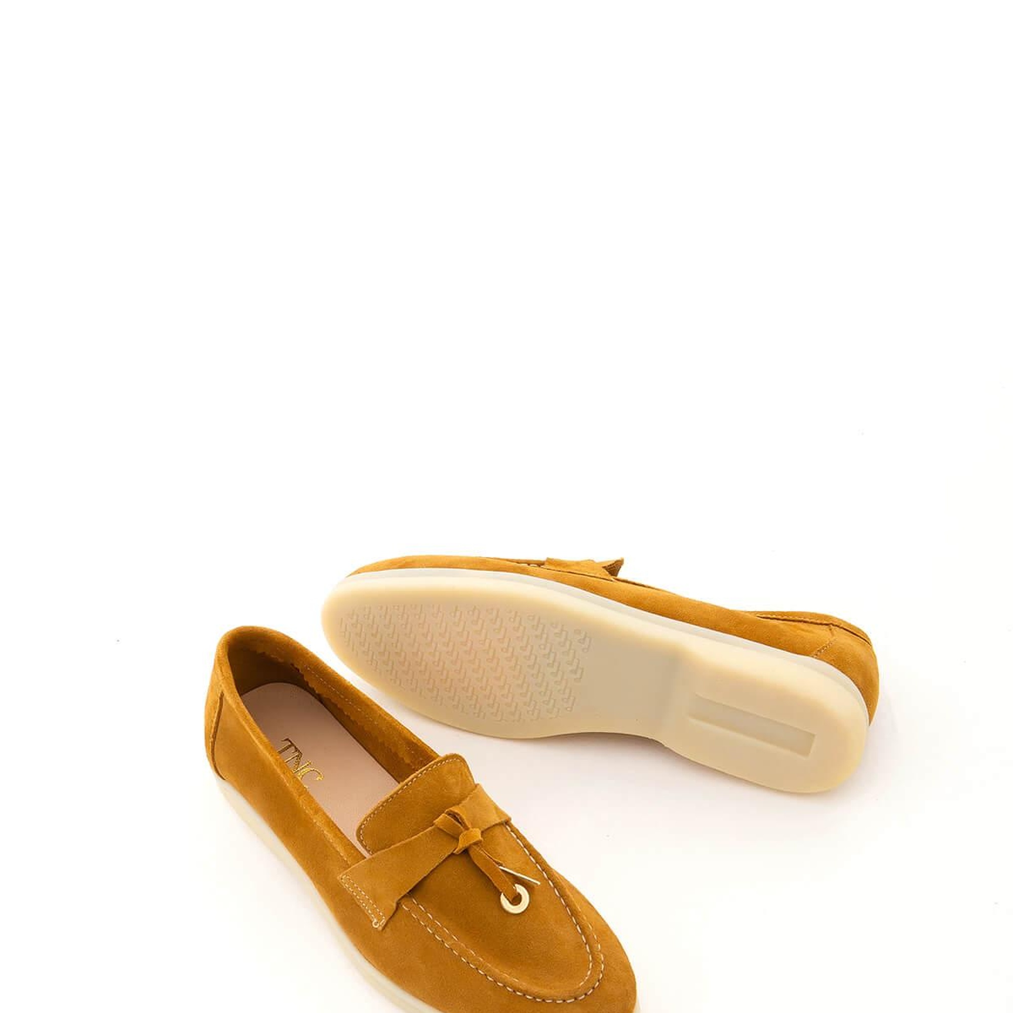 Tamer Tanca Kadın Hakiki Deri Hardal Loafer Ayakkabı