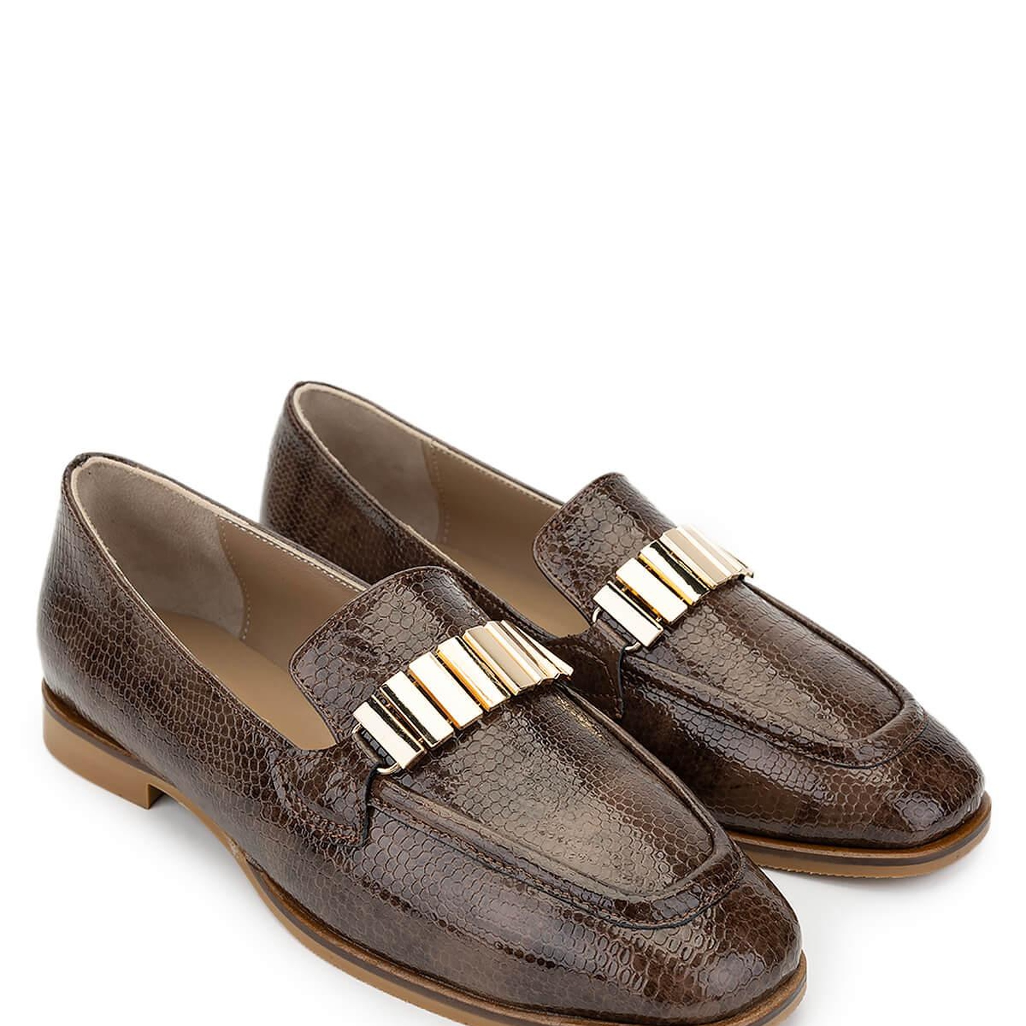 Tamer Tanca Kadın Hakiki Deri Kahverengi Loafer Ayakkabı