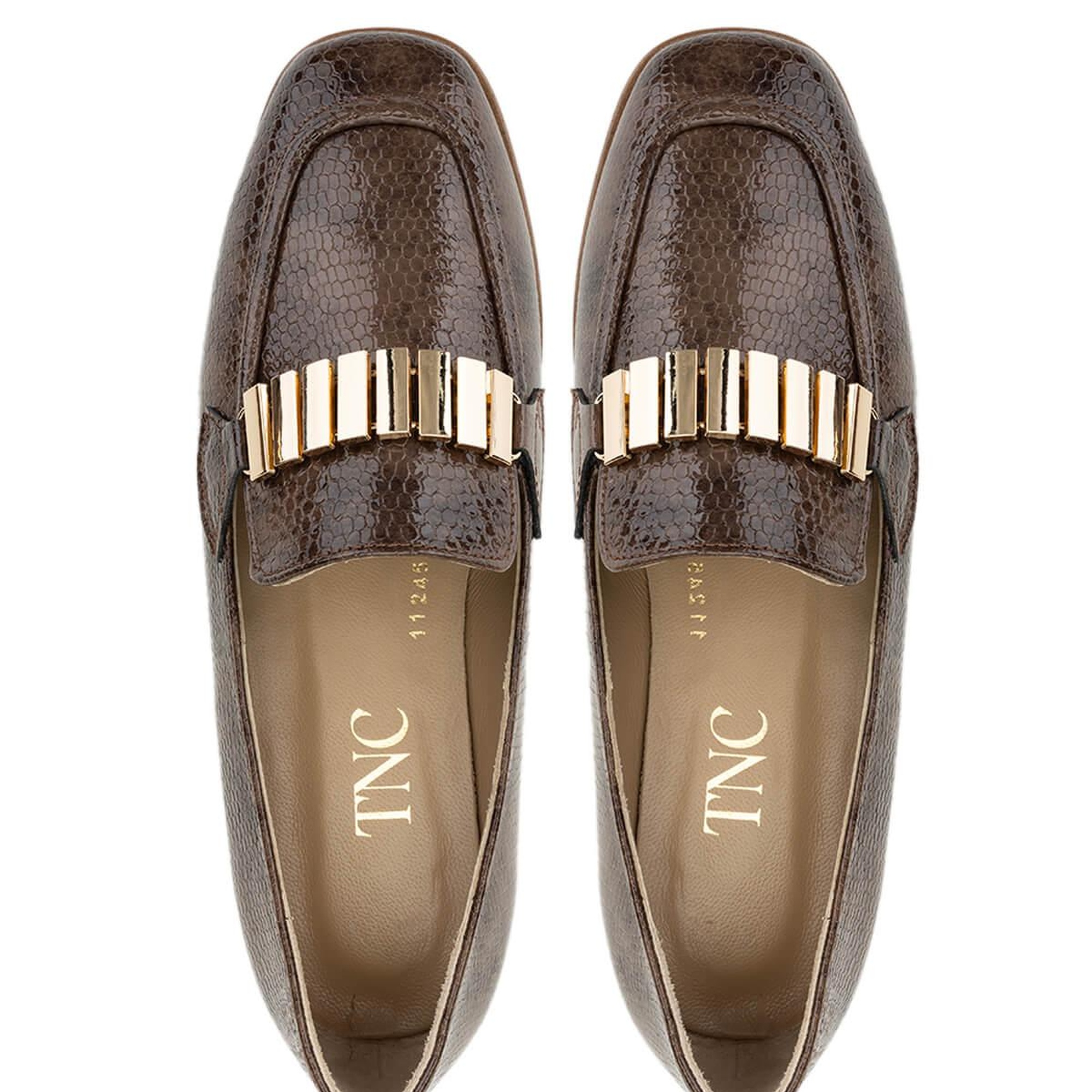 Tamer Tanca Kadın Hakiki Deri Kahverengi Loafer Ayakkabı