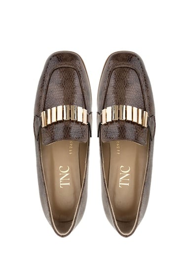  Tamer Tanca Kadın Hakiki Deri Kahverengi Loafer Ayakkabı