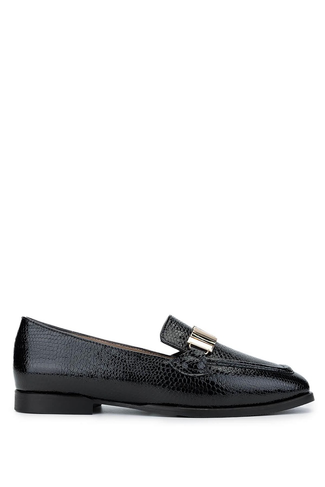  Tamer Tanca Kadın Hakiki Deri Siyah Loafer Ayakkabı