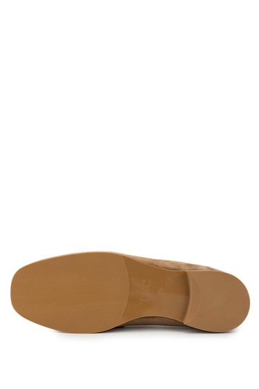  Tamer Tanca Kadın Hakiki Deri Tütün Süet Loafer Ayakkabı