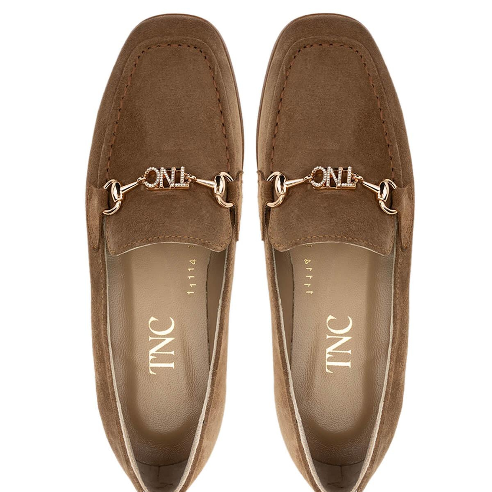 Tamer Tanca Kadın Hakiki Deri Tütün Süet Loafer Ayakkabı