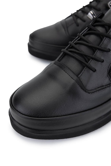  Tamer Tanca Kadın Hakiki Deri Siyah Deri Casual Ayakkabı