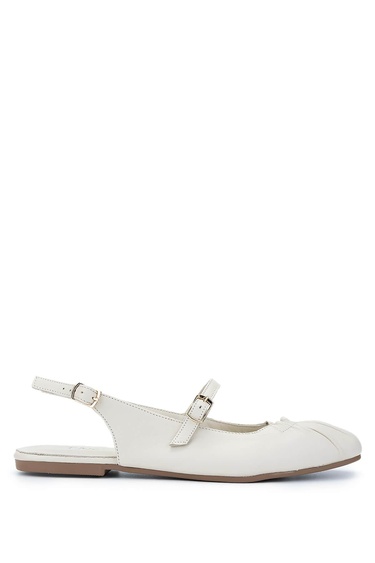  Tamer Tanca Kadın Hakiki Deri Bej Casual Ayakkabı