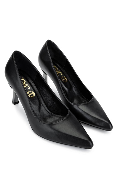  Tamer Tanca Kadın Vegan Siyah Stiletto Ayakkabı