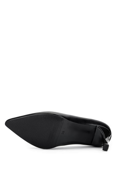  Tamer Tanca Kadın Vegan Siyah Stiletto Ayakkabı