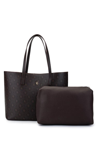  Tamer Tanca Kadın Vegan Kahverengi Omuz Çanta