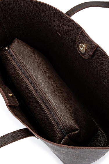  Tamer Tanca Kadın Vegan Kahverengi Omuz Çanta