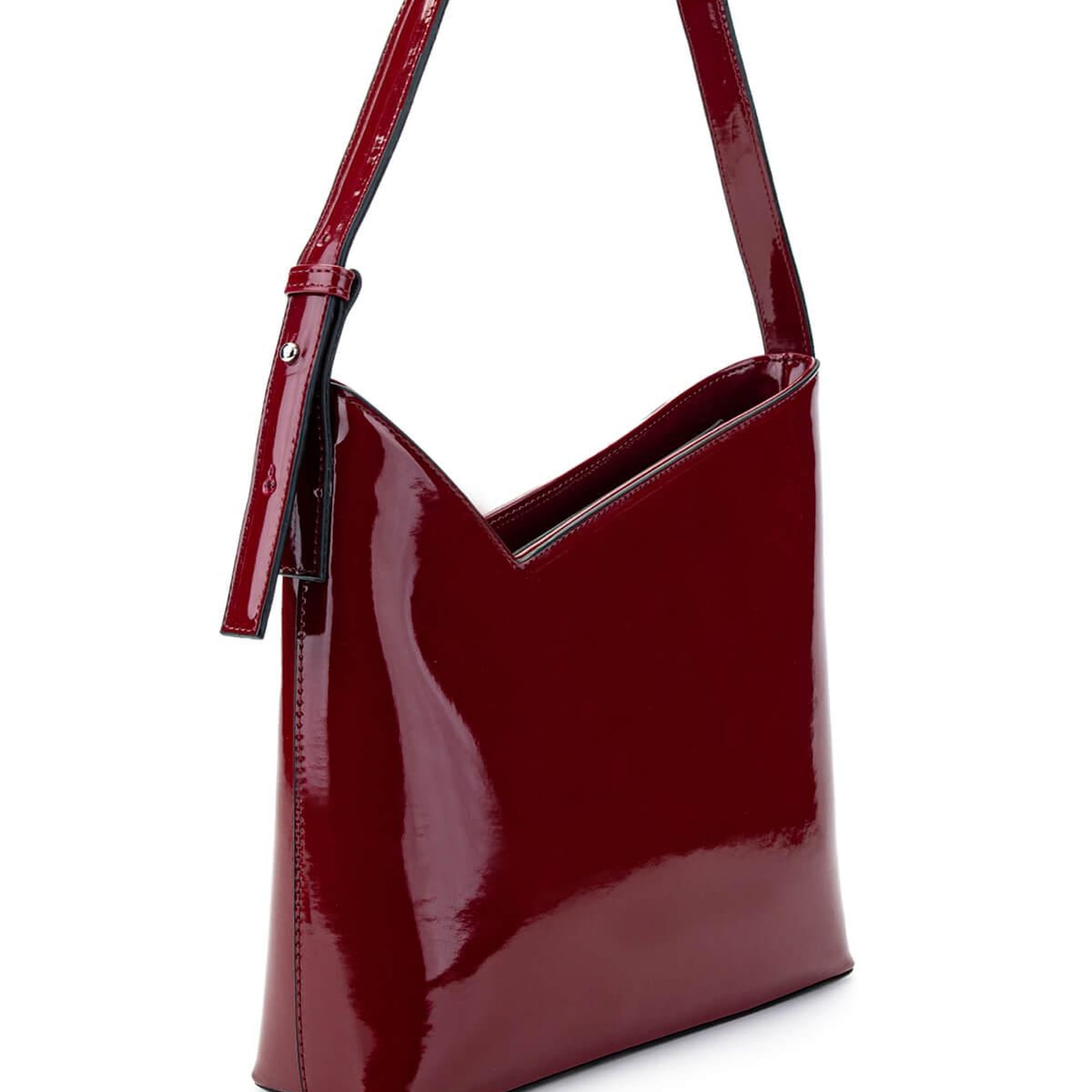 Tamer Tanca Kadın Vegan Bordo Rugan Omuz Çanta