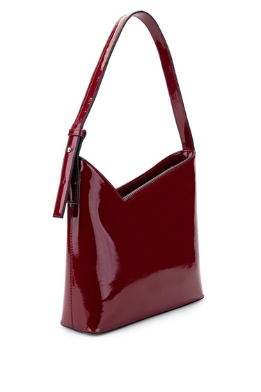  Tamer Tanca Kadın Vegan Bordo Rugan Omuz Çanta