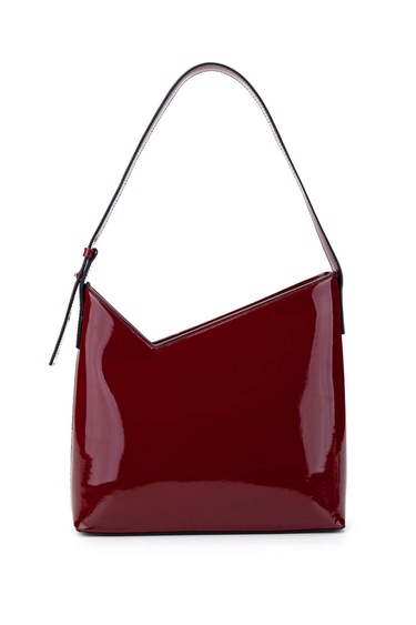  Tamer Tanca Kadın Vegan Bordo Rugan Omuz Çanta