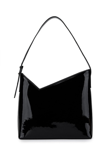  Tamer Tanca Kadın Vegan Siyah Rugan Omuz Çanta