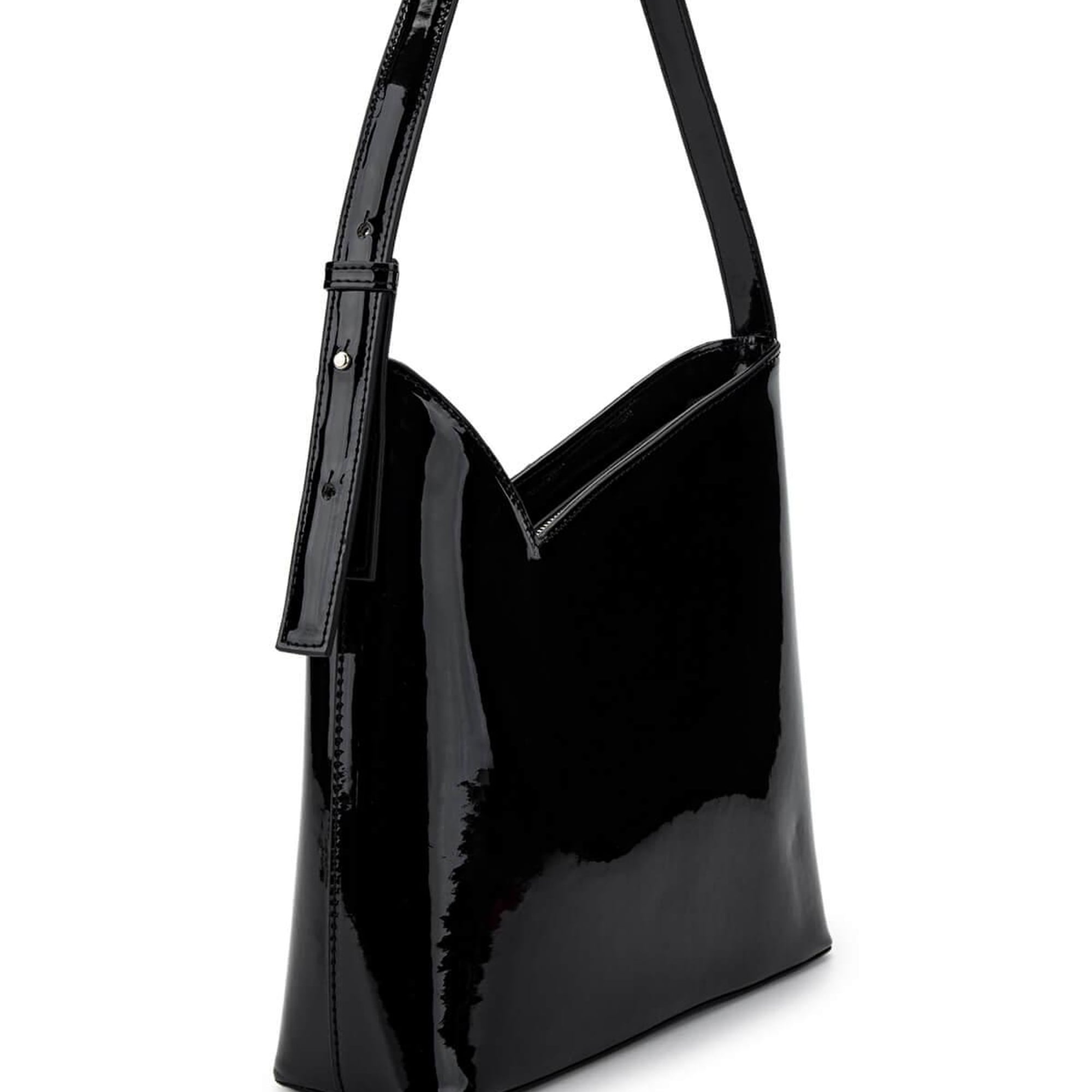 Tamer Tanca Kadın Vegan Siyah Rugan Omuz Çanta