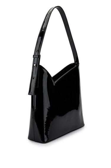  Tamer Tanca Kadın Vegan Siyah Rugan Omuz Çanta