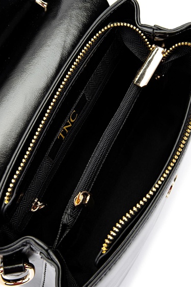  Tamer Tanca Kadın Vegan Siyah Omuz Çanta