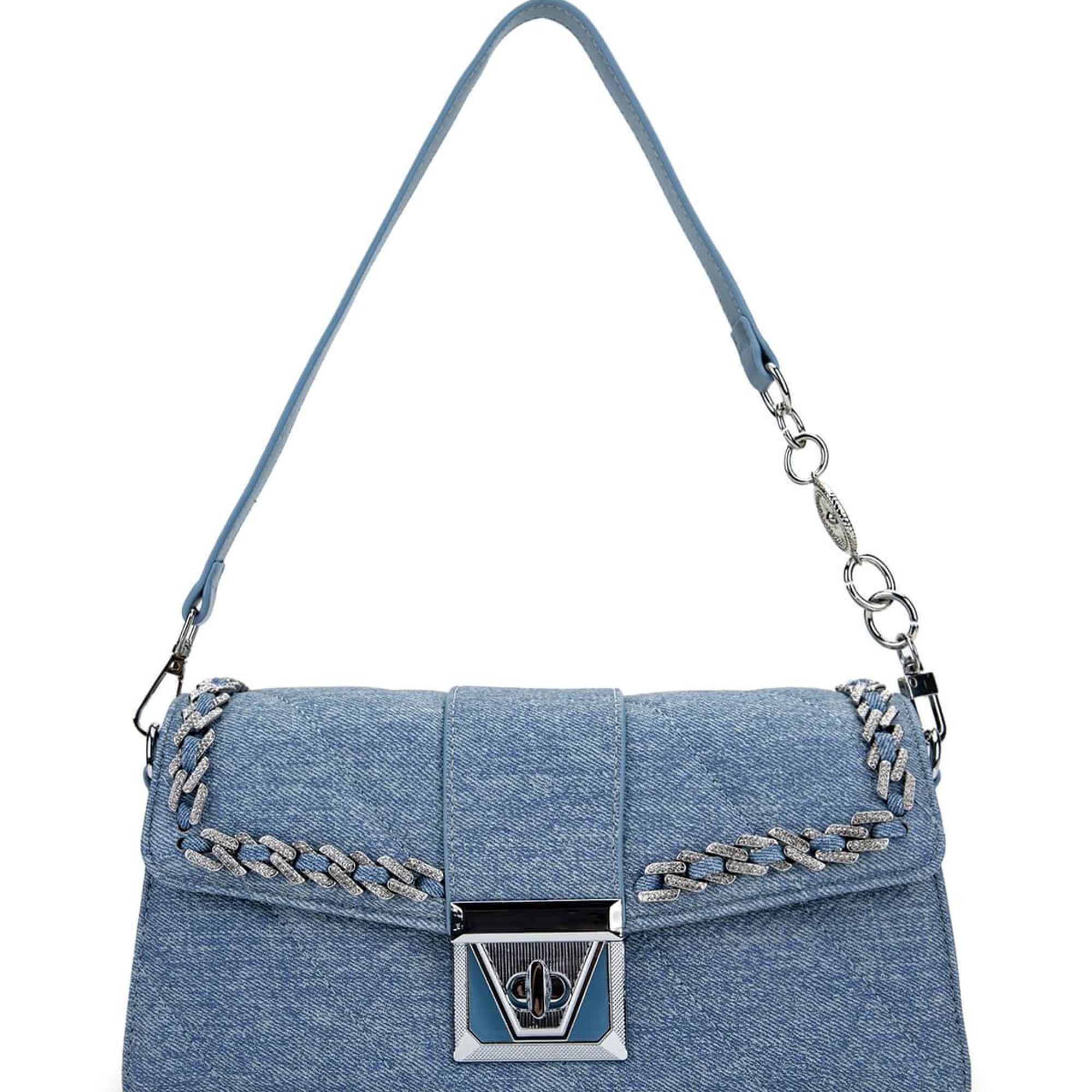 Tamer Tanca Kadın Vegan Mavi Omuz Çanta