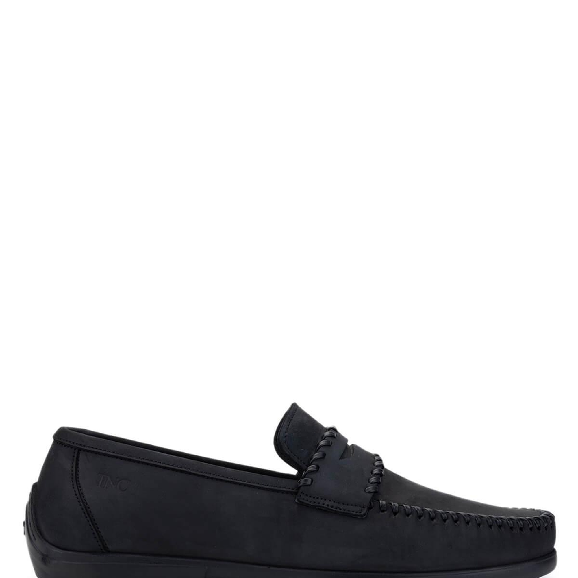 Tamer Tanca Erkek Hakiki Deri Siyah Nubuk Loafer Ayakkabı