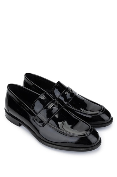  Tamer Tanca Erkek Hakiki Deri Siyah Rugan Klasik Ayakkabı