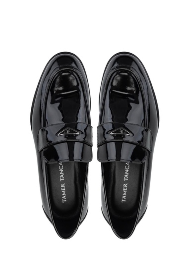  Tamer Tanca Erkek Hakiki Deri Siyah Rugan Klasik Ayakkabı