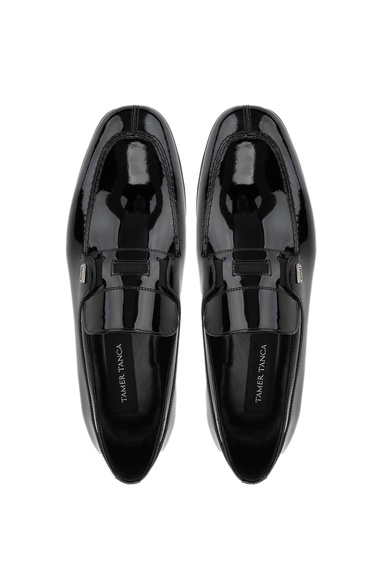  Tamer Tanca Erkek Hakiki Deri Siyah Rugan Klasik Ayakkabı