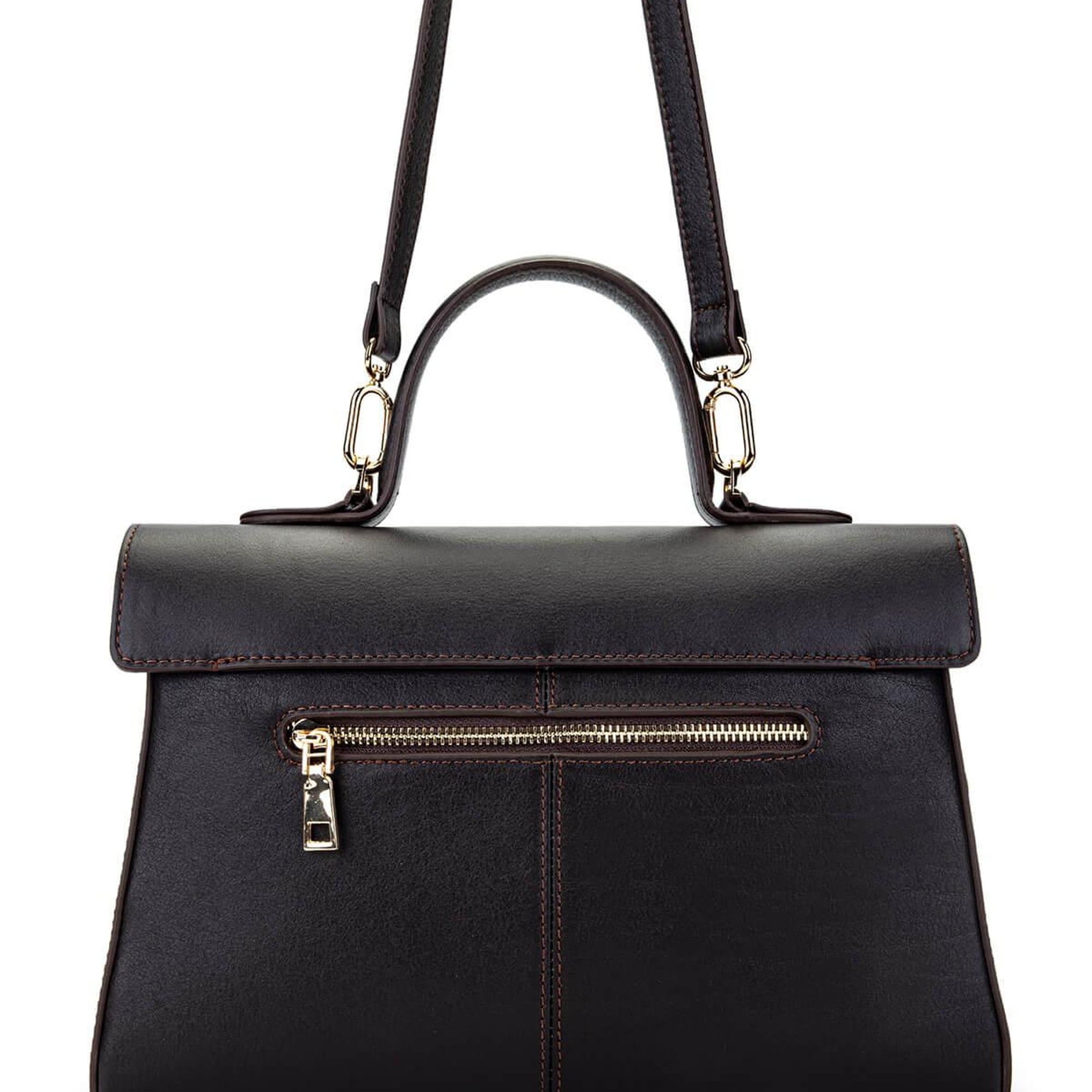 Tamer Tanca Kadın Hakiki Deri Kahverengi El Çantası