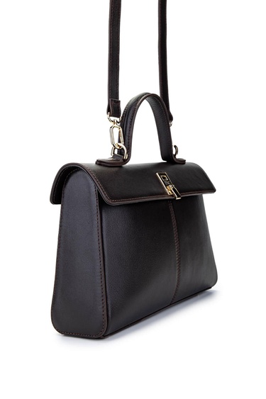  Tamer Tanca Kadın Hakiki Deri Kahverengi El Çantası