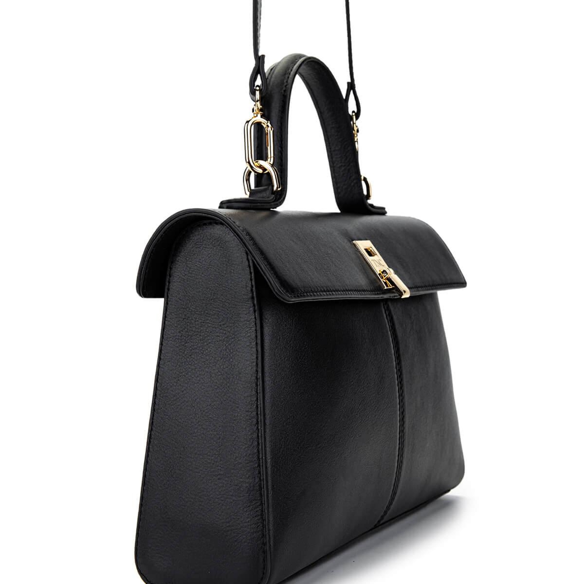 Tamer Tanca Kadın Hakiki Deri Siyah Deri El Çantası