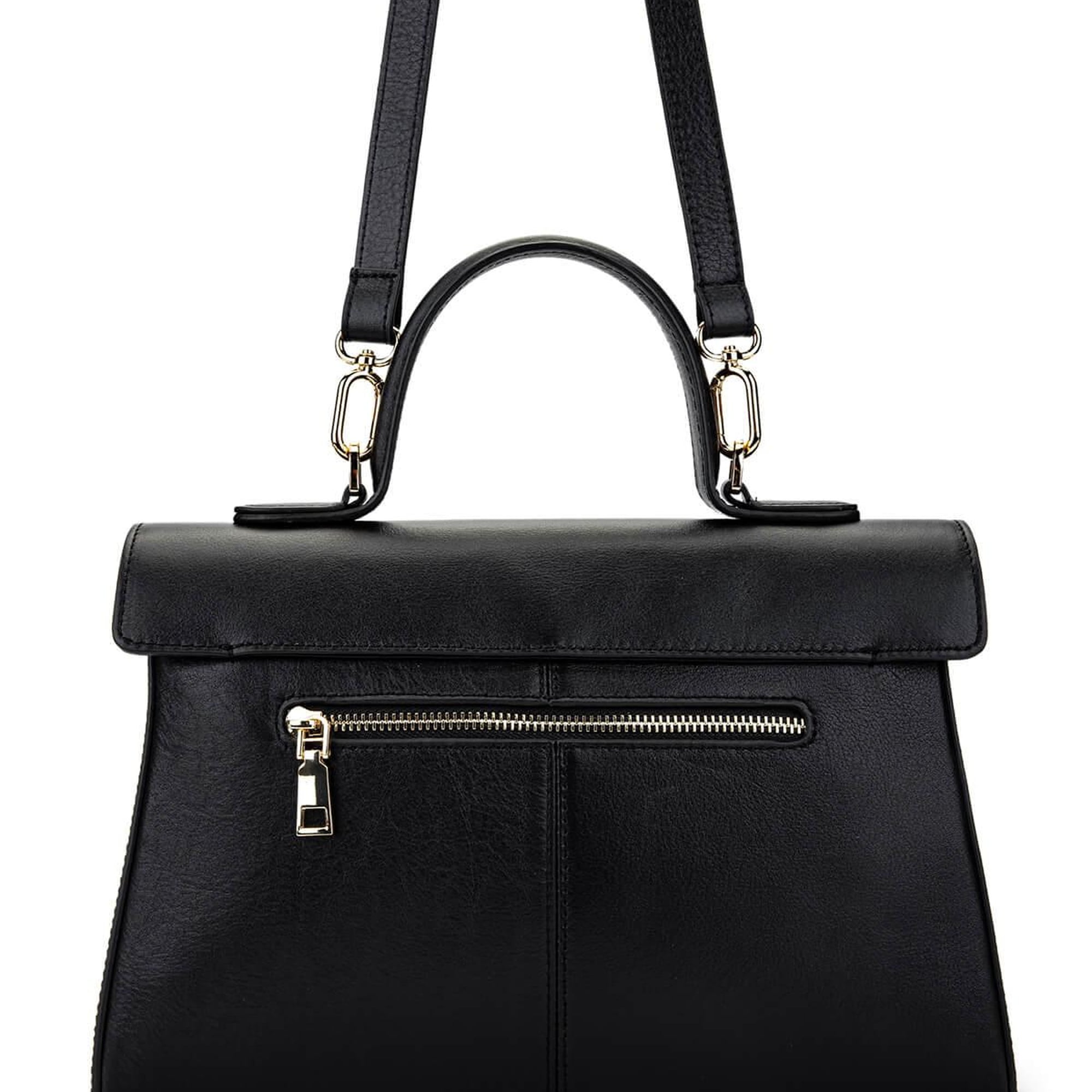 Tamer Tanca Kadın Hakiki Deri Siyah Deri El Çantası