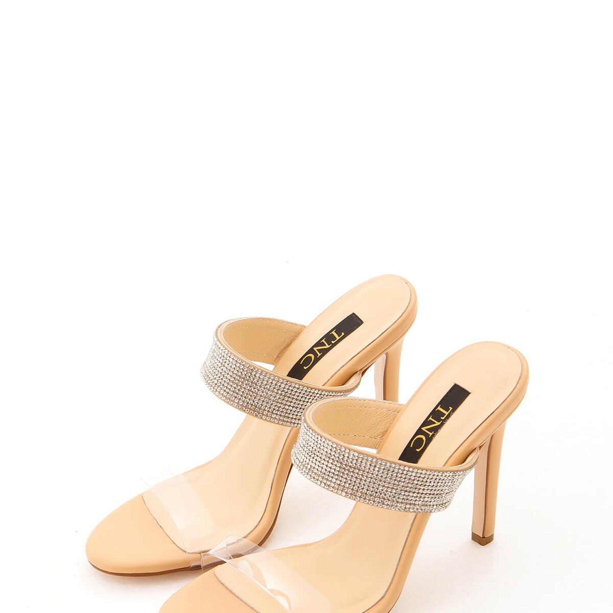 Tamer Tanca Kadın Vegan Nude/Şeffaf Topuklu Ayakkabı