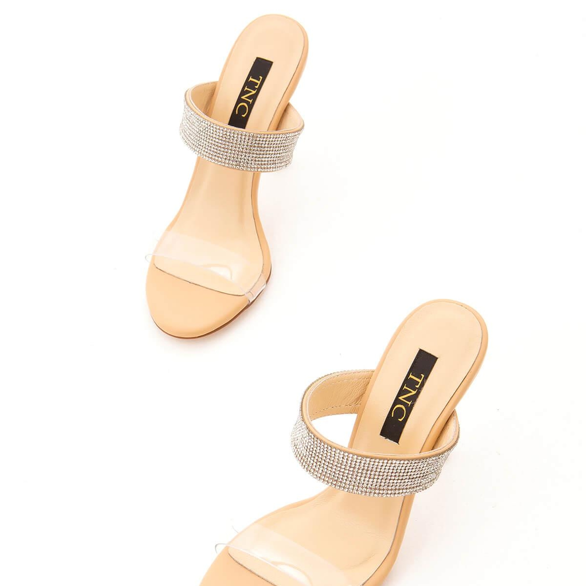 Tamer Tanca Kadın Vegan Nude/Şeffaf Topuklu Ayakkabı