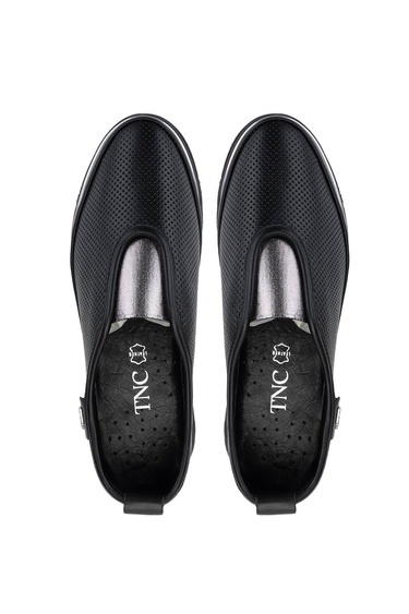  Tamer Tanca Kadın Hakiki Deri Siyah Comfort Ayakkabı