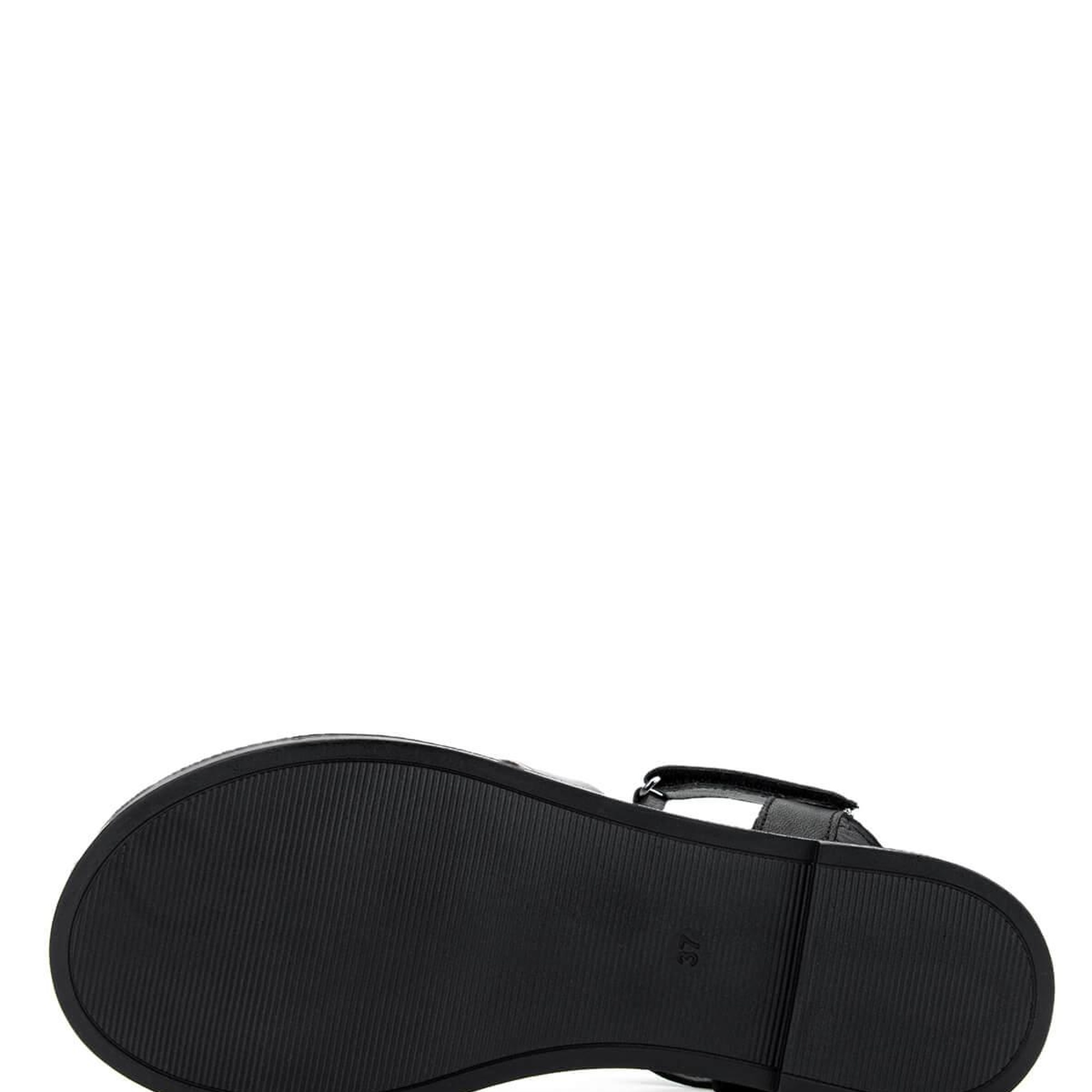 Tamer Tanca Kadın Hakiki Deri Siyah/Antrasit Topuklu Sandalet