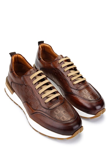  Tamer Tanca Erkek Hakiki Deri Taba Sneakers & Spor Ayakkabı
