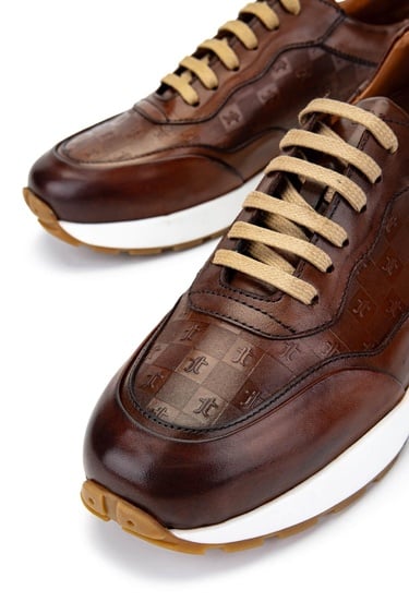  Tamer Tanca Erkek Hakiki Deri Taba Sneakers & Spor Ayakkabı