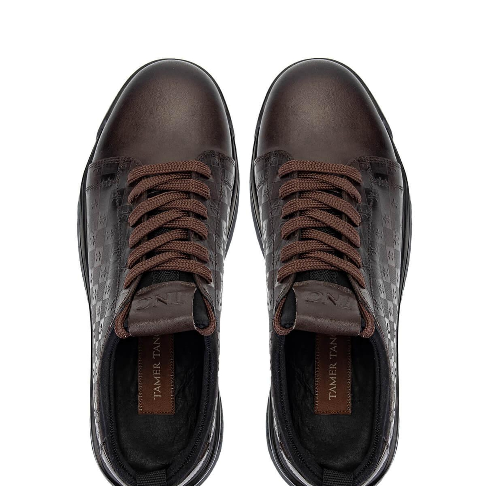 Tamer Tanca Erkek Hakiki Deri Kahverengi Sneakers & Spor Ayakkabı