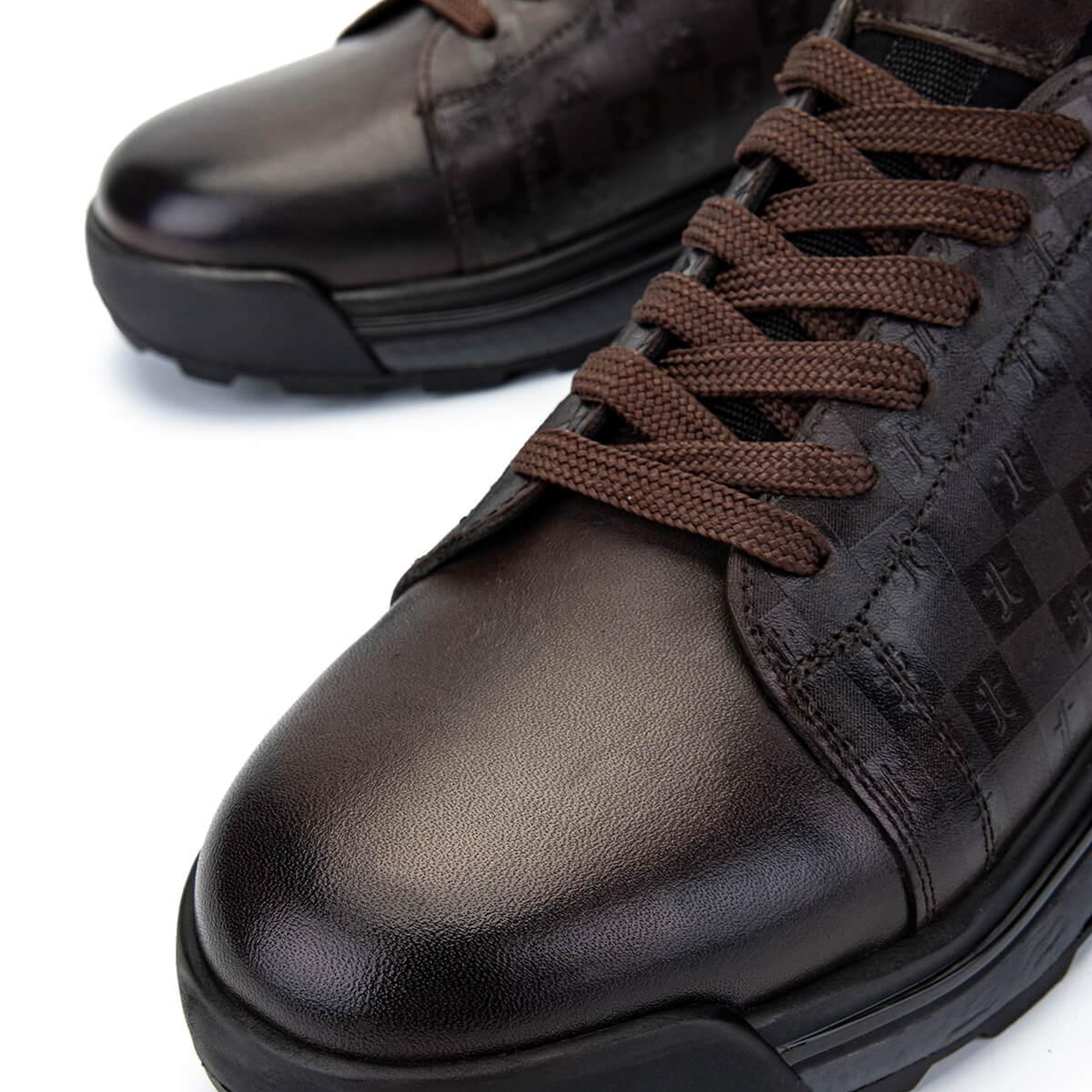 Tamer Tanca Erkek Hakiki Deri Kahverengi Sneakers & Spor Ayakkabı